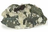 Sphalerite Flowers & Twinned Calcite On Marcasite - Missouri #96387-1